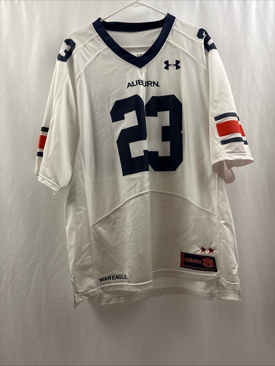 Under Armour Other - Under Armour Auburn Tigers War Eagle #23 Football Jersey Mens Large White